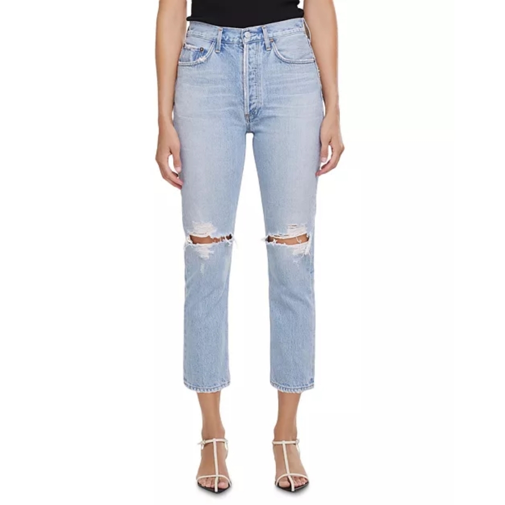 AGOLDE Riley High-Rise Straight Crop Jeans